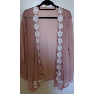 🚨3/$15🚨 Pink Flower Kimono (NWOT)